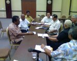 Mayor Kelen, Senator Juda and Councilman Preacher Balos meet with DOE deleation